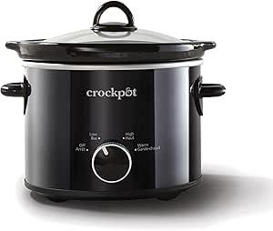 "Crock‑Pot Mijoteuse classique petite, noire — slow cooker manuel pour petits repas"