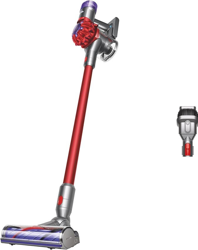 Dyson V8 Origin aspirateur sans fil léger et puissant, adapté pour sols durs et tapis à la maison.
