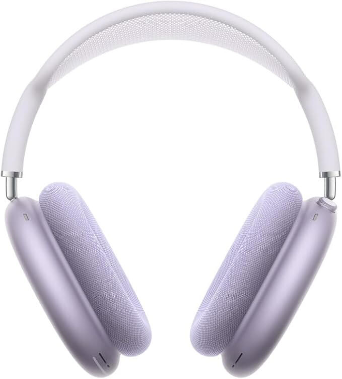 Apple AirPods Max violet, casque supra-auriculaire sans fil avec ANC, mode transparence, audio spatial personnalisé et charge USB‑C.