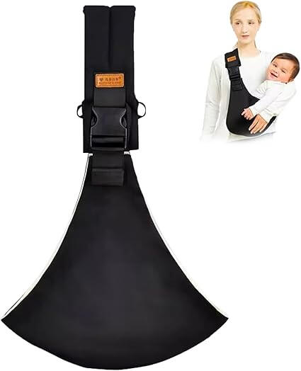 Écharpe de portage pour bébé, porte-bébé antidérapant et portable, pour transporter enfants de 4,5 à 13,6 kg, couleur noir"