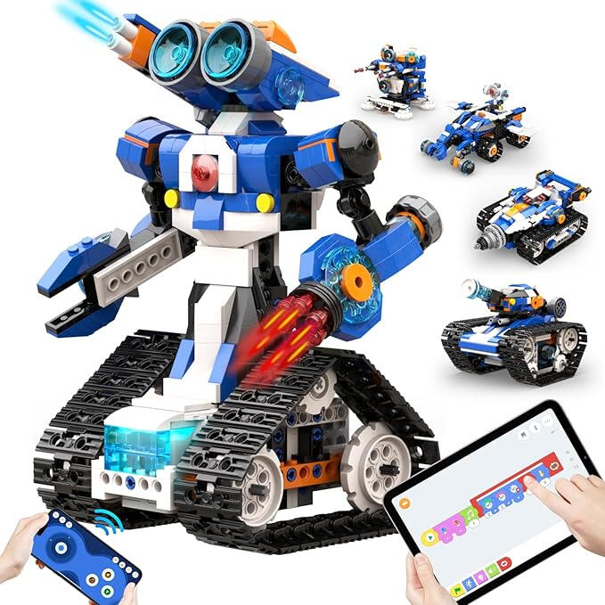 "Robot J STEM Jouets pour enfants âgés de 8 à 12 ans, robot 6 en 1 avec application programmable à distance, kit robotique éducatif"