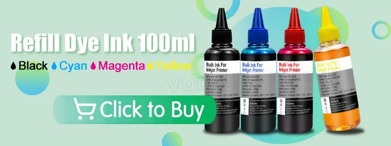 Universal Printer Ink Dye Refill Kit For Canon HP Epson 301 302 304 305 Cartridge deskjet Ecotank compatible inks
