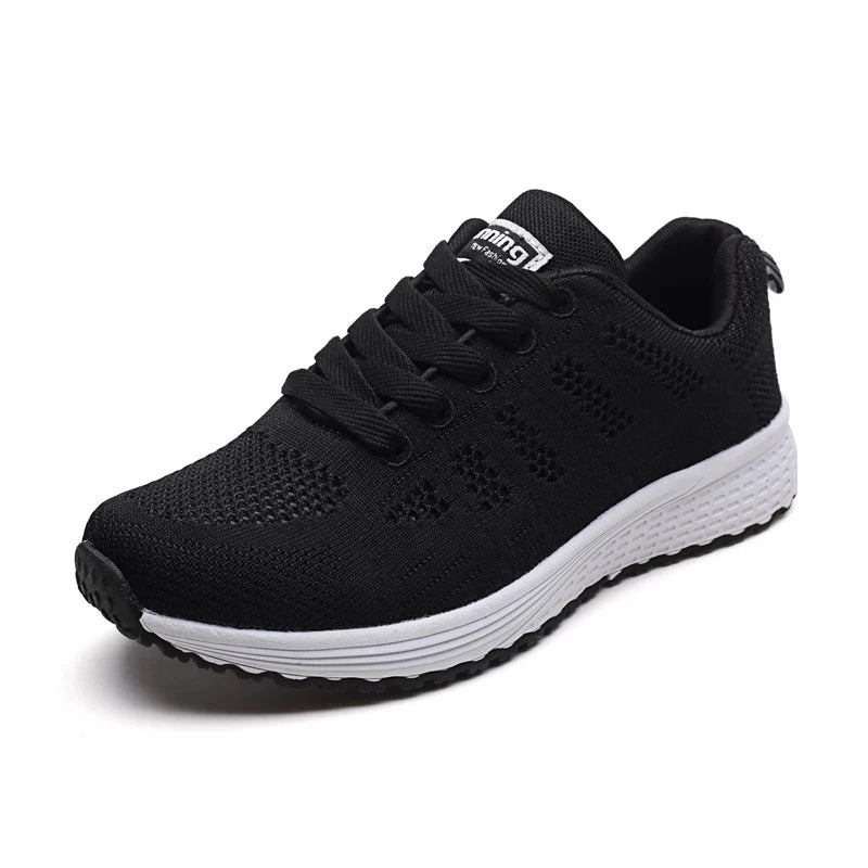 Women's Breathable Mesh Walking Sneakers – Lightweight Casual Flat Shoes