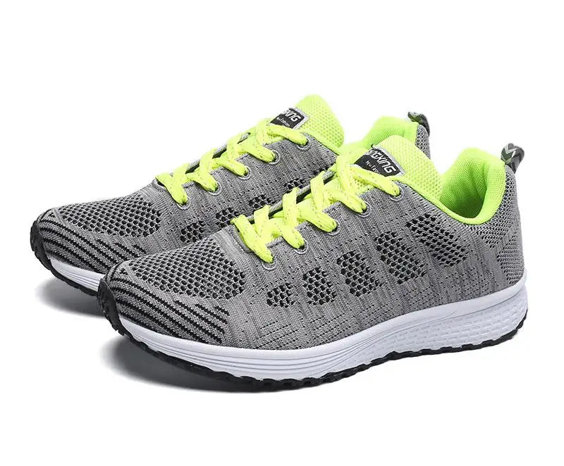 Women's Breathable Mesh Walking Sneakers – Lightweight Casual Flat Shoes