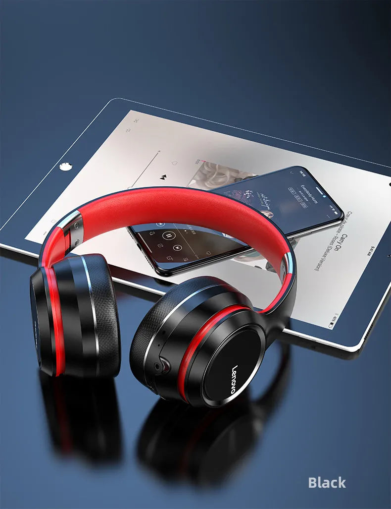 Lenovo HD200 Wireless Bluetooth Over-Ear Headphones – Noise Cancelling Gaming Headset
