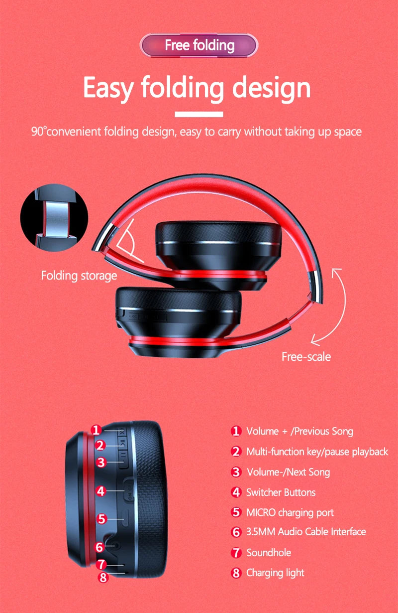 Lenovo HD200 Wireless Bluetooth Over-Ear Headphones – Noise Cancelling Gaming Headset