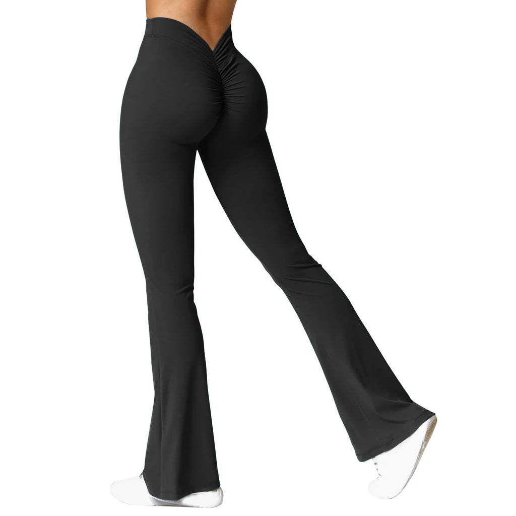 Legging taille haute à dos en V push-up – Pantalon extensible pour le sport et le fitness