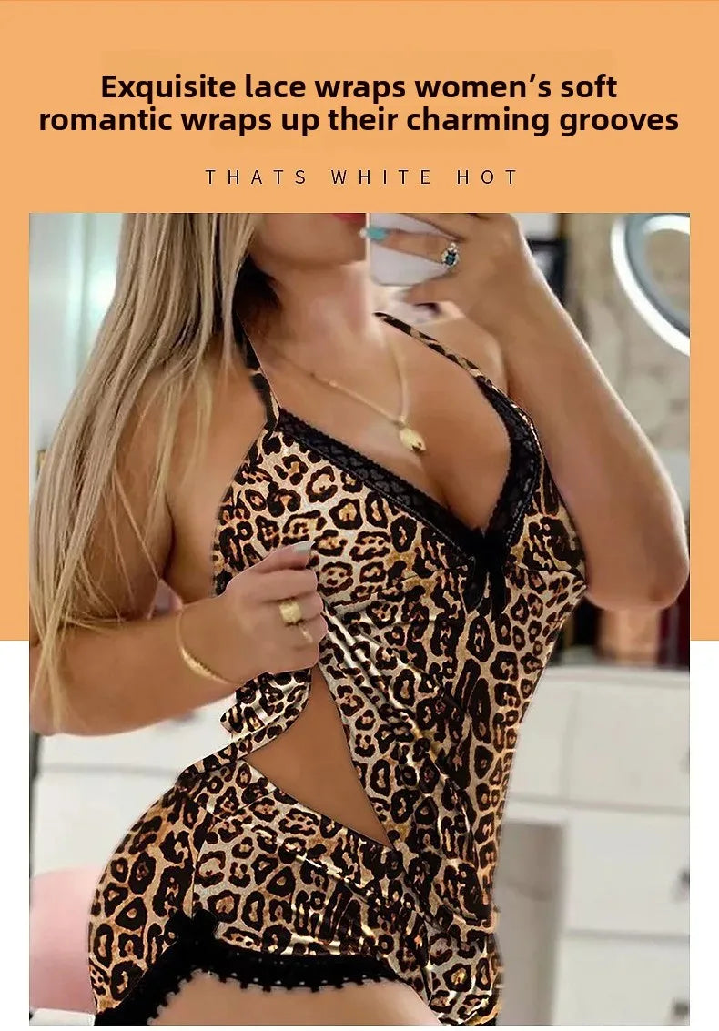 Women Lace Pajama Set Sexy Two Piece Sleepwear V-Neck Shorts Nightwear Plus Size Home Loungewear Set