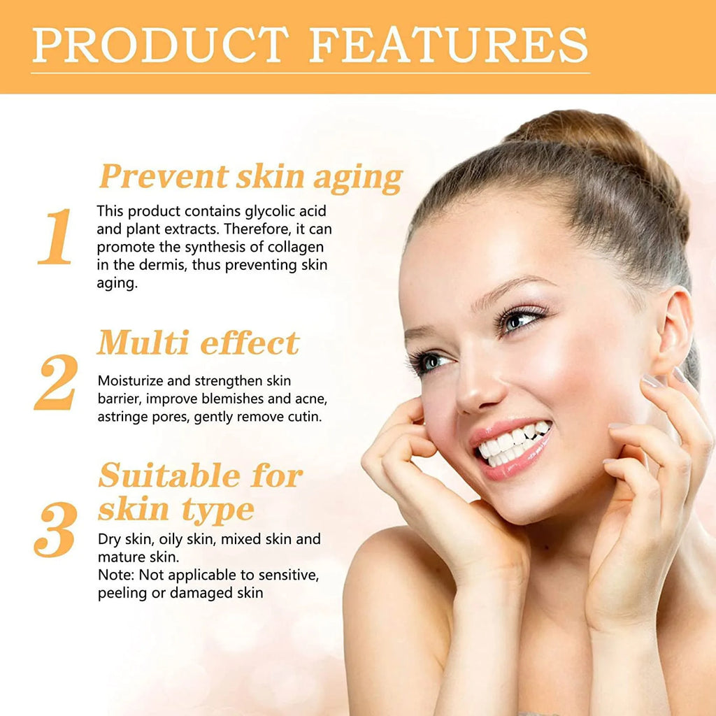 Glycolic Acid 7% Toning Solution – Exfoliating Face Toner for Smoother, Brighter-Looking Skin