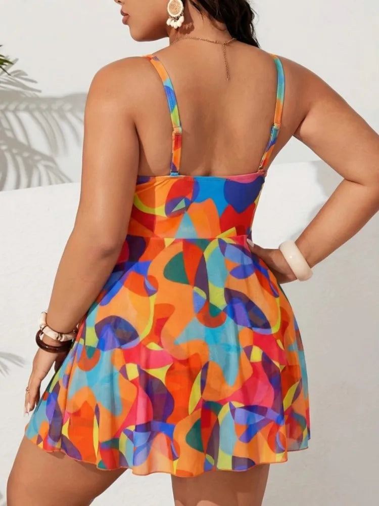 Bikini de talle alto de talla grande para mujer, traje de baño Push Up de talla grande 2026, verano, mujer, traje de baño de talla grande con control de abdomen, conjuntos de bikini