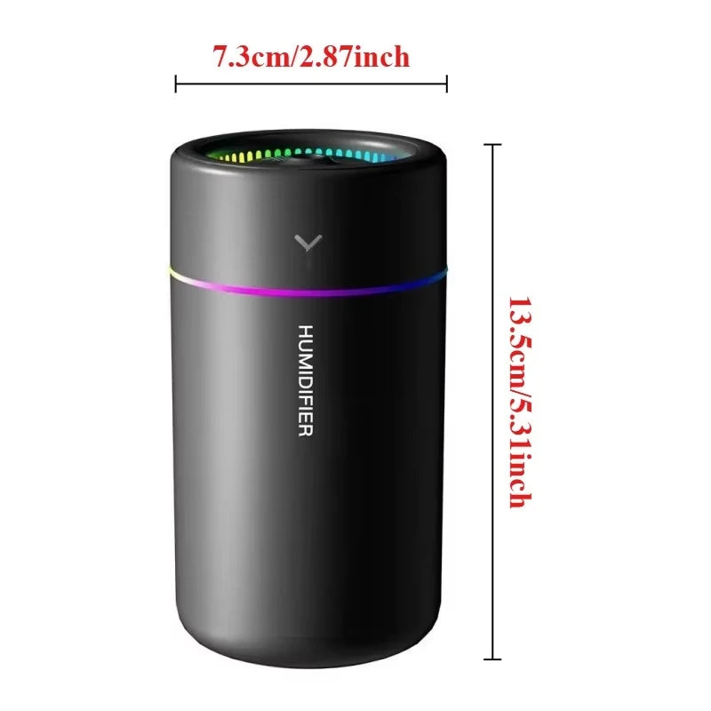 Diffuseur d'arômes et humidificateur USB 180 ml – Brumisateur d'huiles essentielles avec lumières d'ambiance colorées