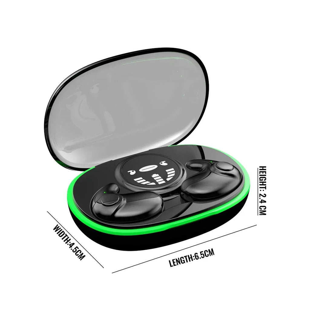 TWS Bluetooth 5.3 Invisible Sleep Earbuds – Wireless Waterproof Sports Headphones with Noise Reduction