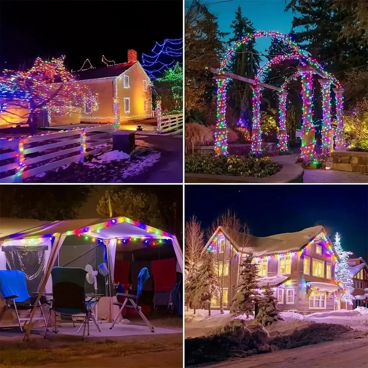 Solar Fairy Lights Outdoor – Waterproof Garden String Lights with 8 Light Modes