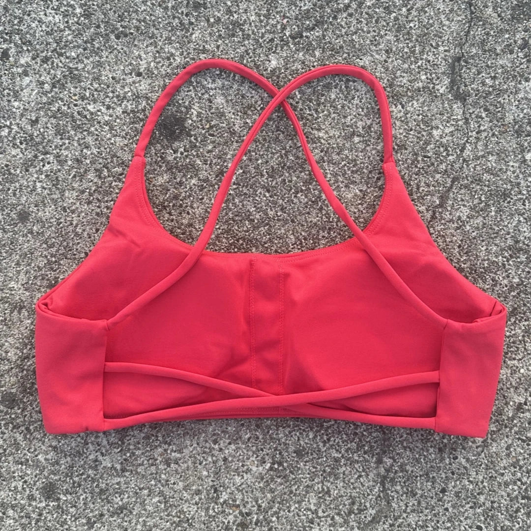 Brassière de sport femme dos croisé – Haut de fitness et yoga haute résistance avec coussinets de poitrine