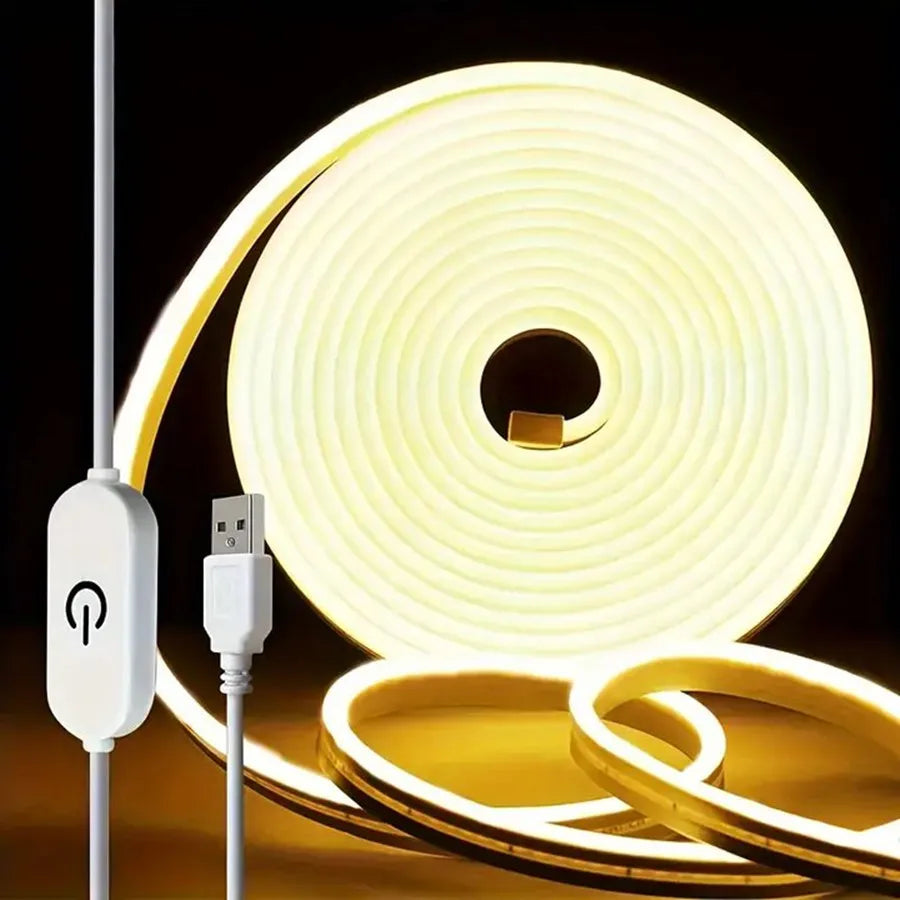 USB LED Neon Light Strip 5V – Dimmable Touch Sensor Waterproof