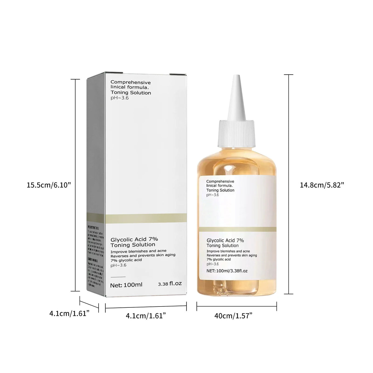 Glycolic Acid 7% Toning Solution – Exfoliating Face Toner for Smoother, Brighter-Looking Skin