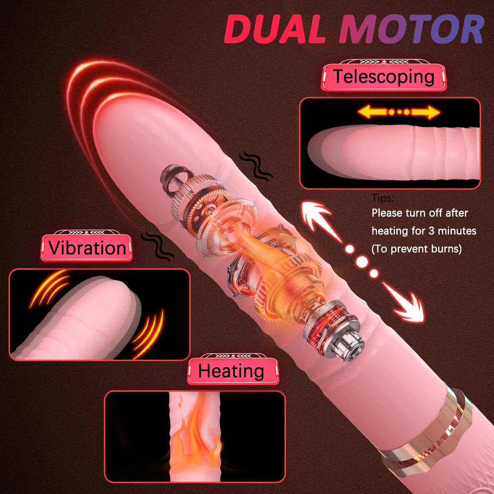 Rechargeable Personal Body Massager – Dual Motor Heating Device for Intimate Wellness