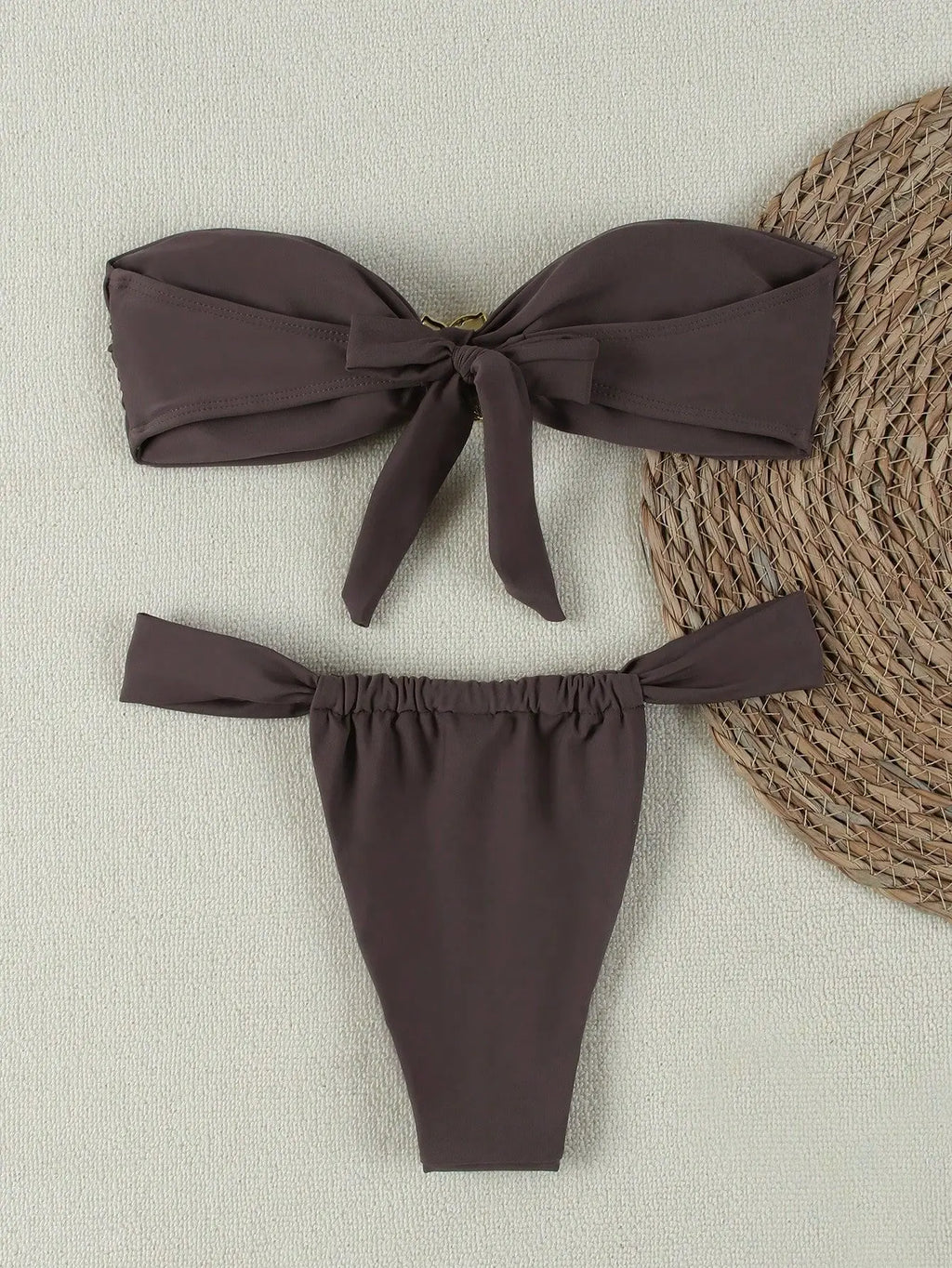 Conjunto de bikini push-up sin tirantes Sexy 2026 - Traje de baño de tanga brasileña para mujer