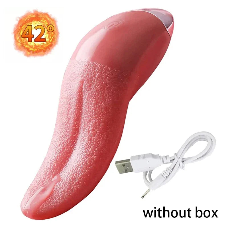 10 Speeds Heating Realistic Licking Tongue Vibrators for Women  Nipples Clitoral Stimulation Sex Toys for Adult Female Couples