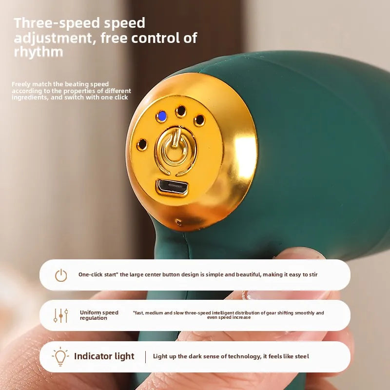 Batidora eléctrica inalámbrica para crema, mezclador eléctrico recargable de 3 velocidades para masa, batidor de huevos, herramienta de cocina, batidora de alimentos