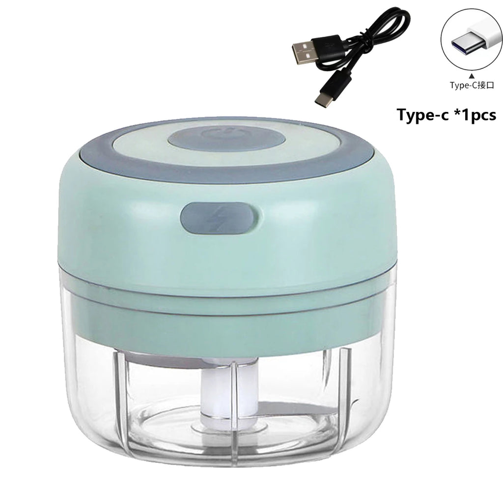 Mini picadora eléctrica de ajos de 100ml/250ml - Machacador USB recargable con potente batería de litio, fácil de usar para carne
