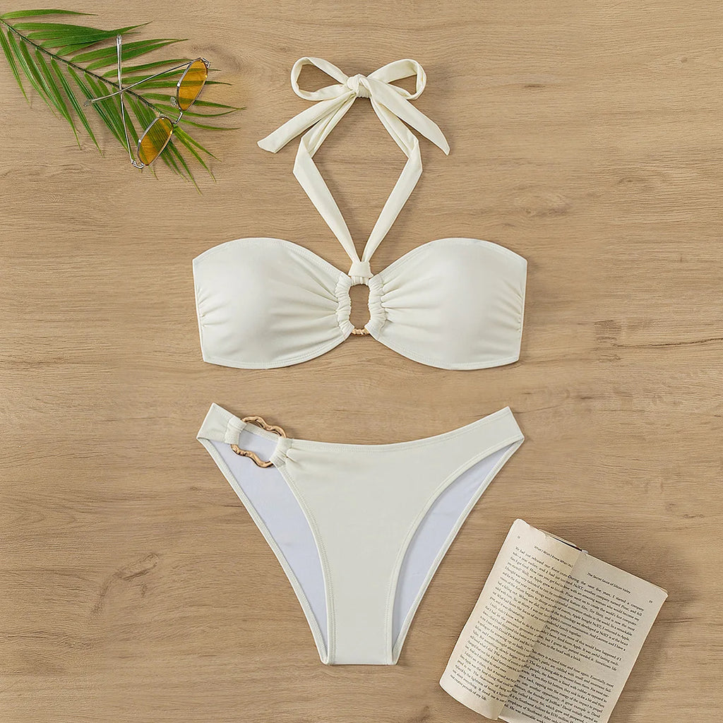Conjunto de bikini push-up sin tirantes Sexy 2026 - Traje de baño de tanga brasileña para mujer