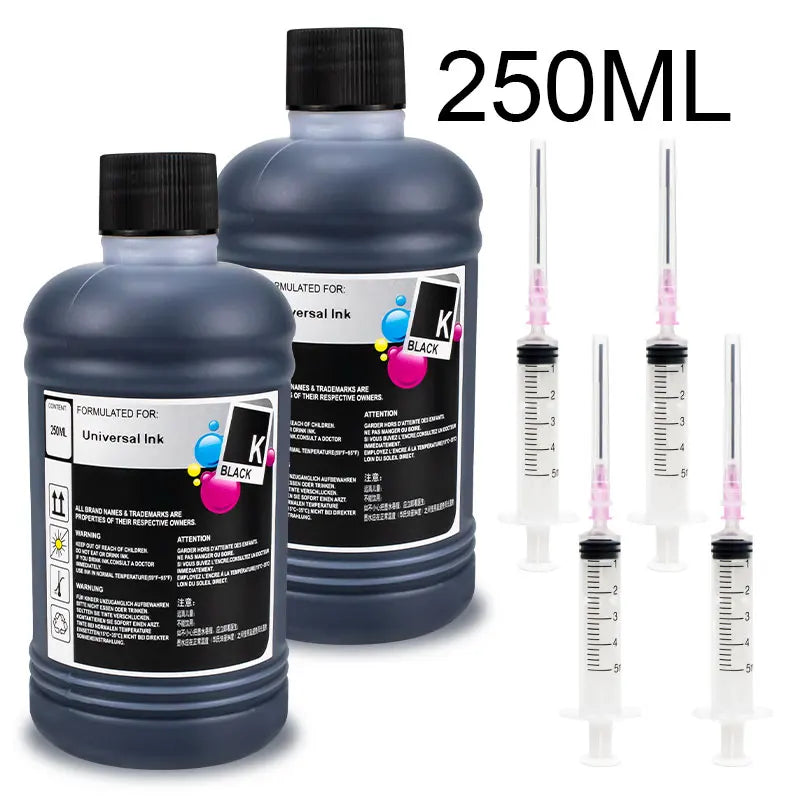 Universal Printer Ink Dye Refill Kit For Canon HP Epson 301 302 304 305 Cartridge deskjet Ecotank compatible inks