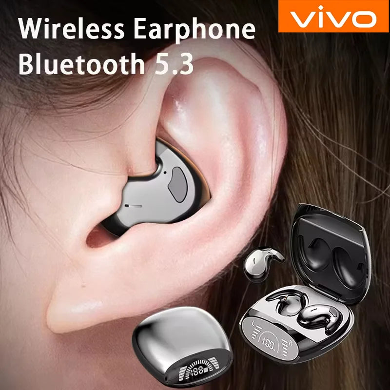 VIVO Sleep Invisible Earbuds Tiny Headphones Hidden Noise Cancelling Wireless Headsets Sports Stereo Bluetooth 5.3 Earphone