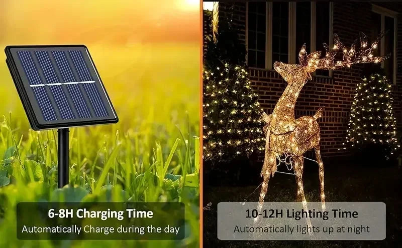 Solar Fairy Lights Outdoor – Waterproof Garden String Lights with 8 Light Modes