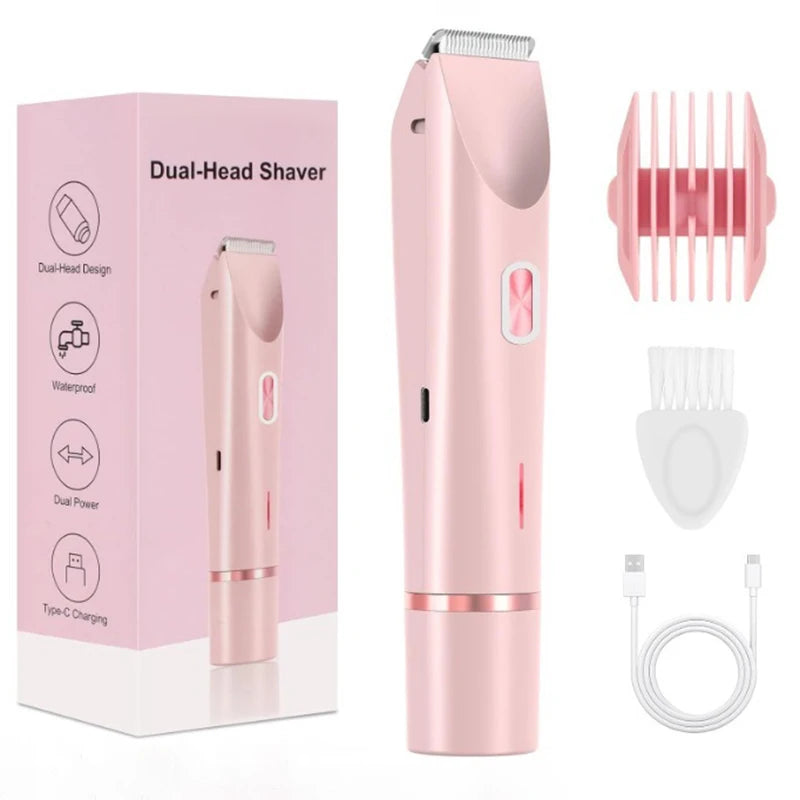 Women Electric Shaver – 2-in-1 Body Hair Remover & Bikini Trimmer for Legs, Underarm & Sensitive Areas