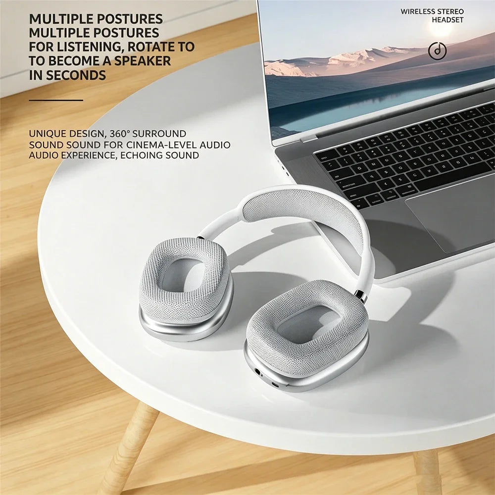 KEBIDUMEI Bluetooth 5.3 Wireless Headphones – ANC HiFi Stereo Over-Ear Headset with LED Display & FM Radio