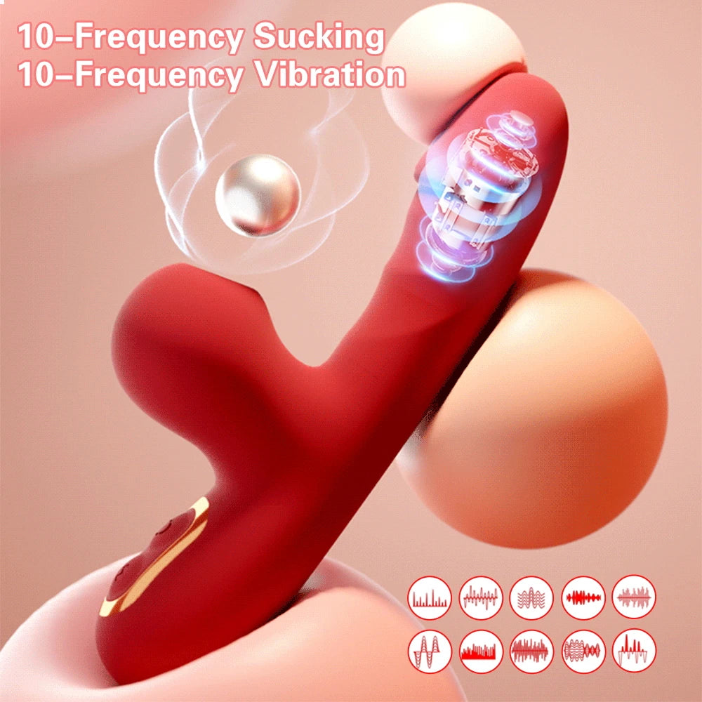 Sucking Vibrator Heating G Spot Vibrating Dildo Massager Vibrator Sucking Clit Stimulator Female Masturbator Sex Toys for Women
