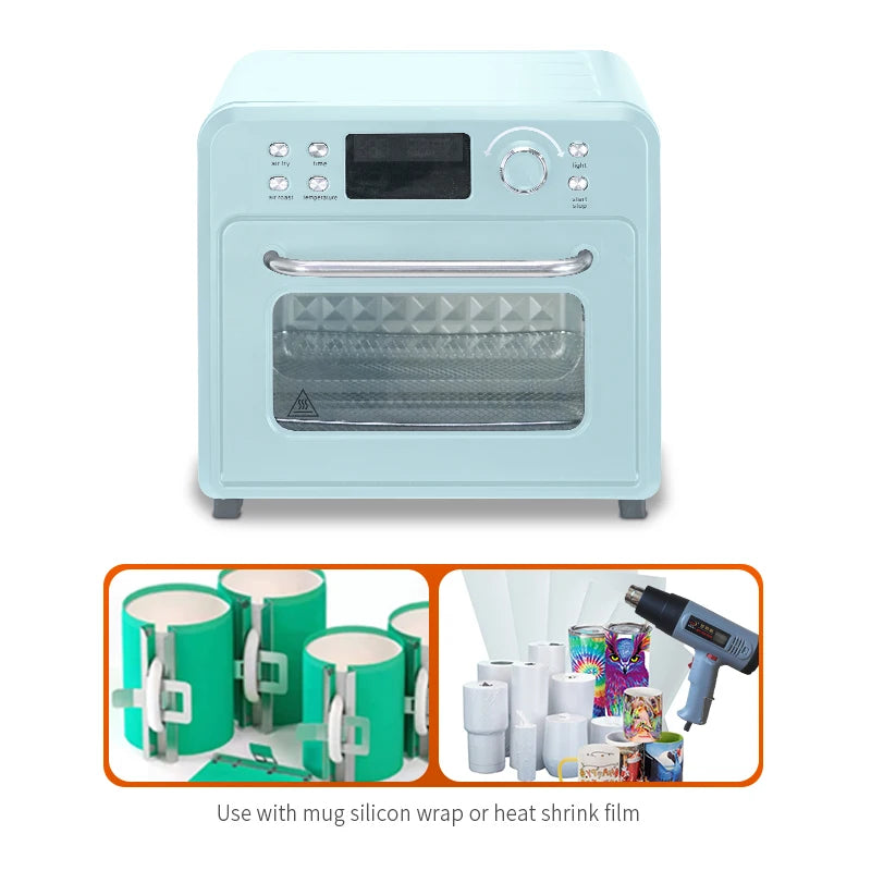 16L Air Fryer Sublimation Oven – Mug & Tumbler Heat Press Machine for Cups, Bottles & Sublimation Blanks Printing