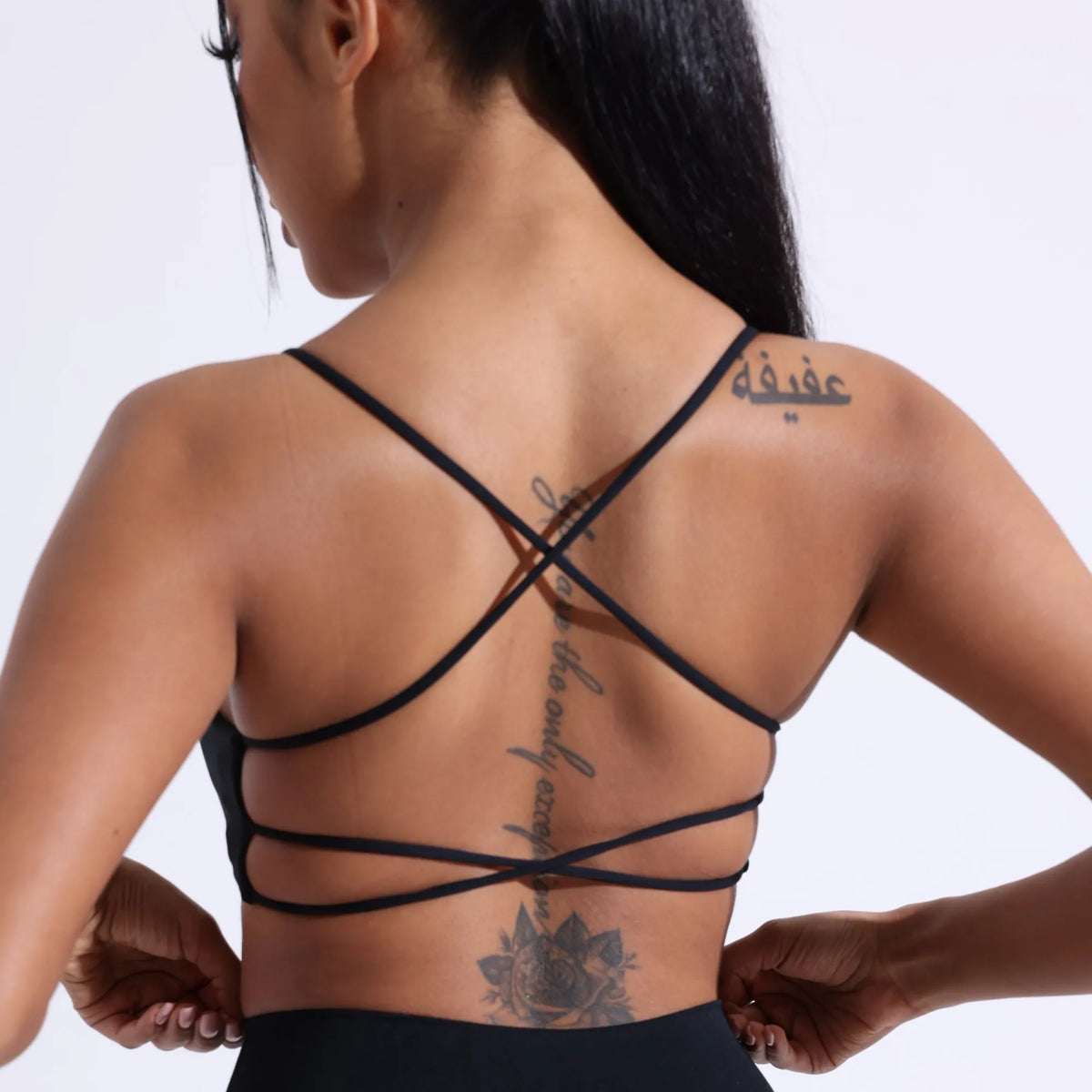 Brassière de sport femme dos croisé – Haut de fitness et yoga haute résistance avec coussinets de poitrine