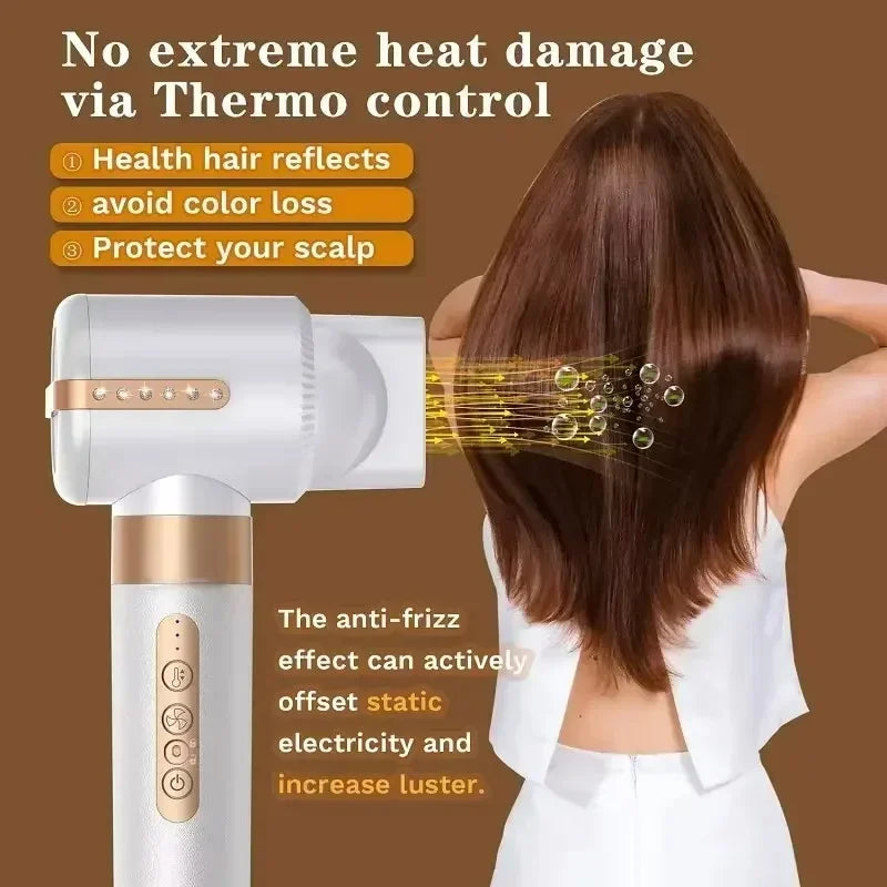 Sèche-cheveux professionnel 7-en-1 et brosse soufflante multi-coiffage – Moteur haute vitesse, technologie à ions négatifs