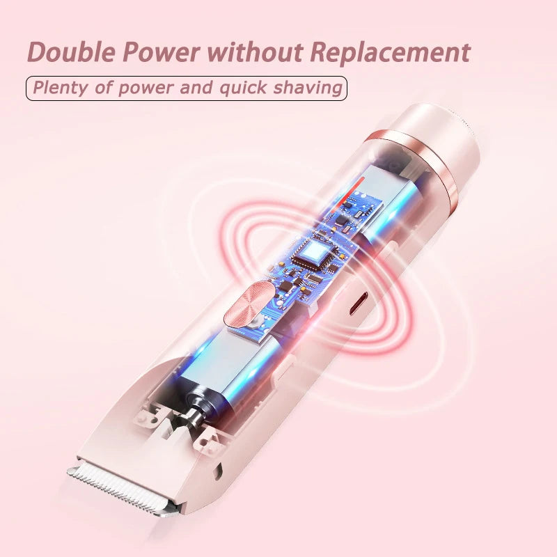Women Electric Shaver – 2-in-1 Body Hair Remover & Bikini Trimmer for Legs, Underarm & Sensitive Areas