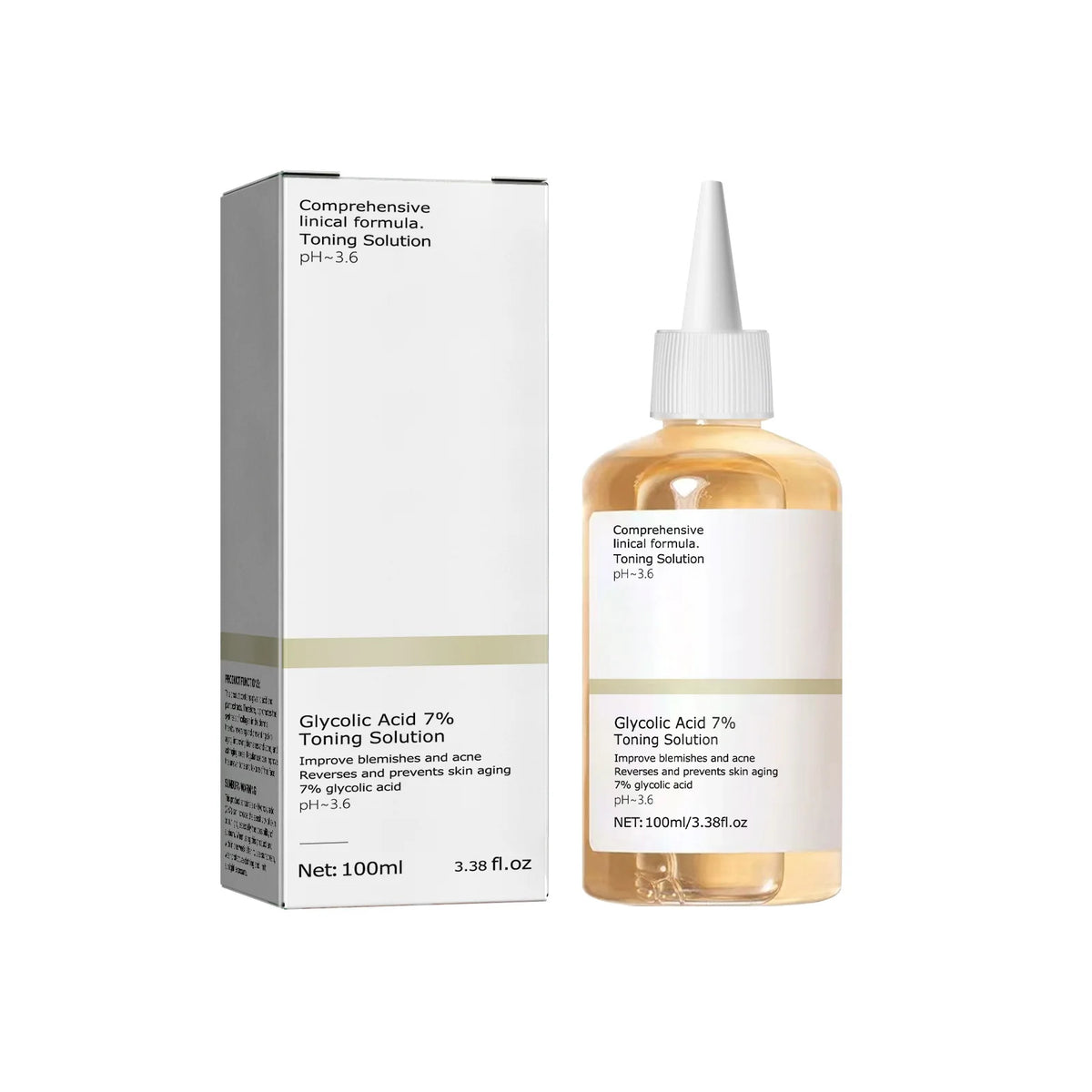 Glycolic Acid 7% Toning Solution – Exfoliating Face Toner for Smoother, Brighter-Looking Skin
