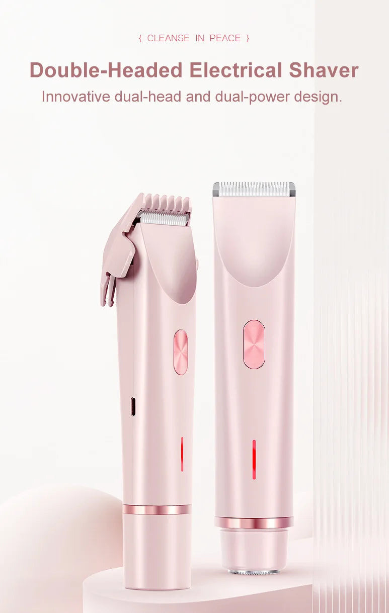 Women Electric Shaver – 2-in-1 Body Hair Remover & Bikini Trimmer for Legs, Underarm & Sensitive Areas