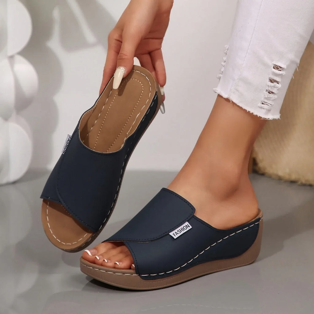 Women's Wedge Slide Sandals – Comfortable Summer Platform Slippers