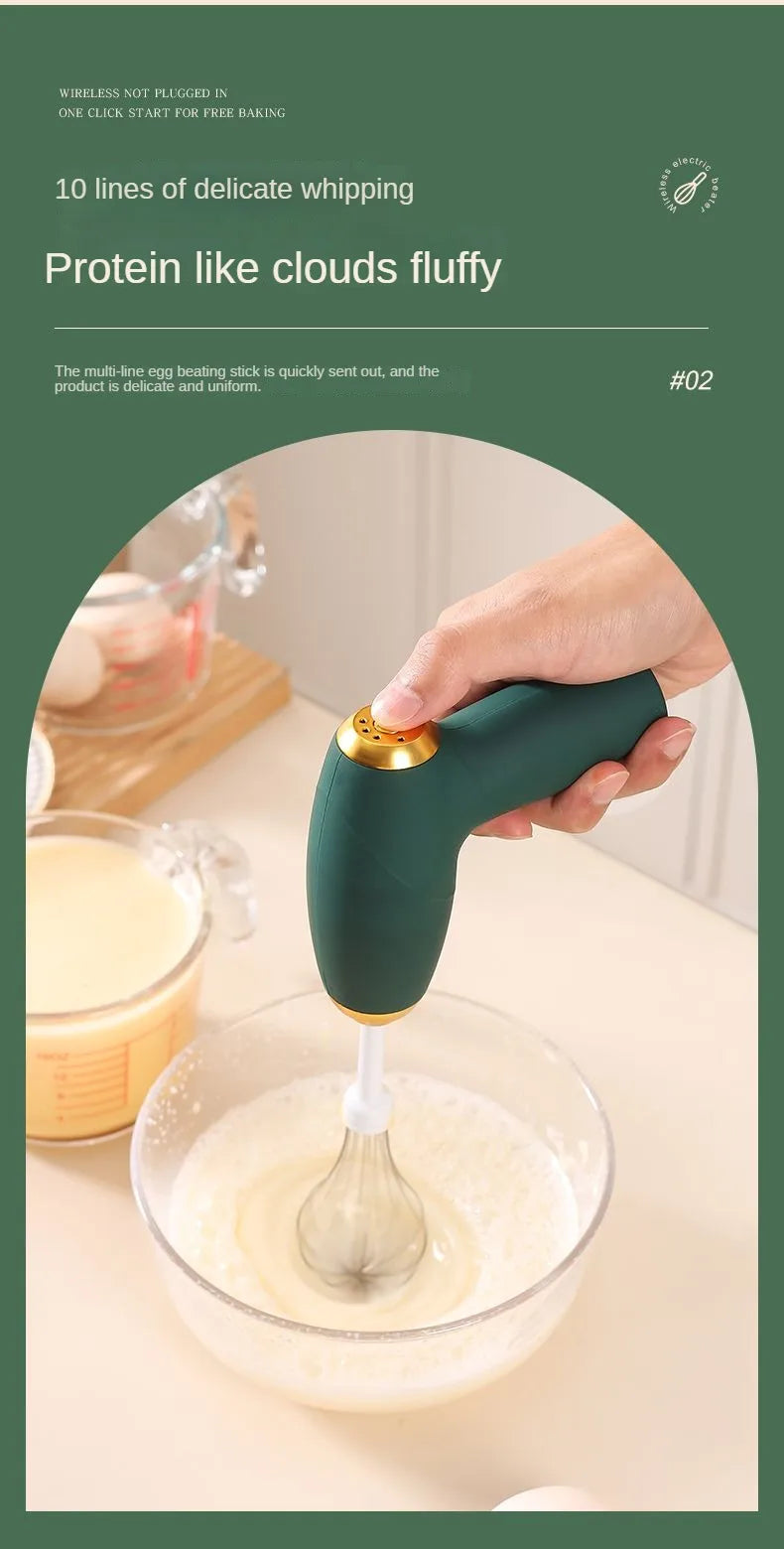 Batidora eléctrica inalámbrica para crema, mezclador eléctrico recargable de 3 velocidades para masa, batidor de huevos, herramienta de cocina, batidora de alimentos