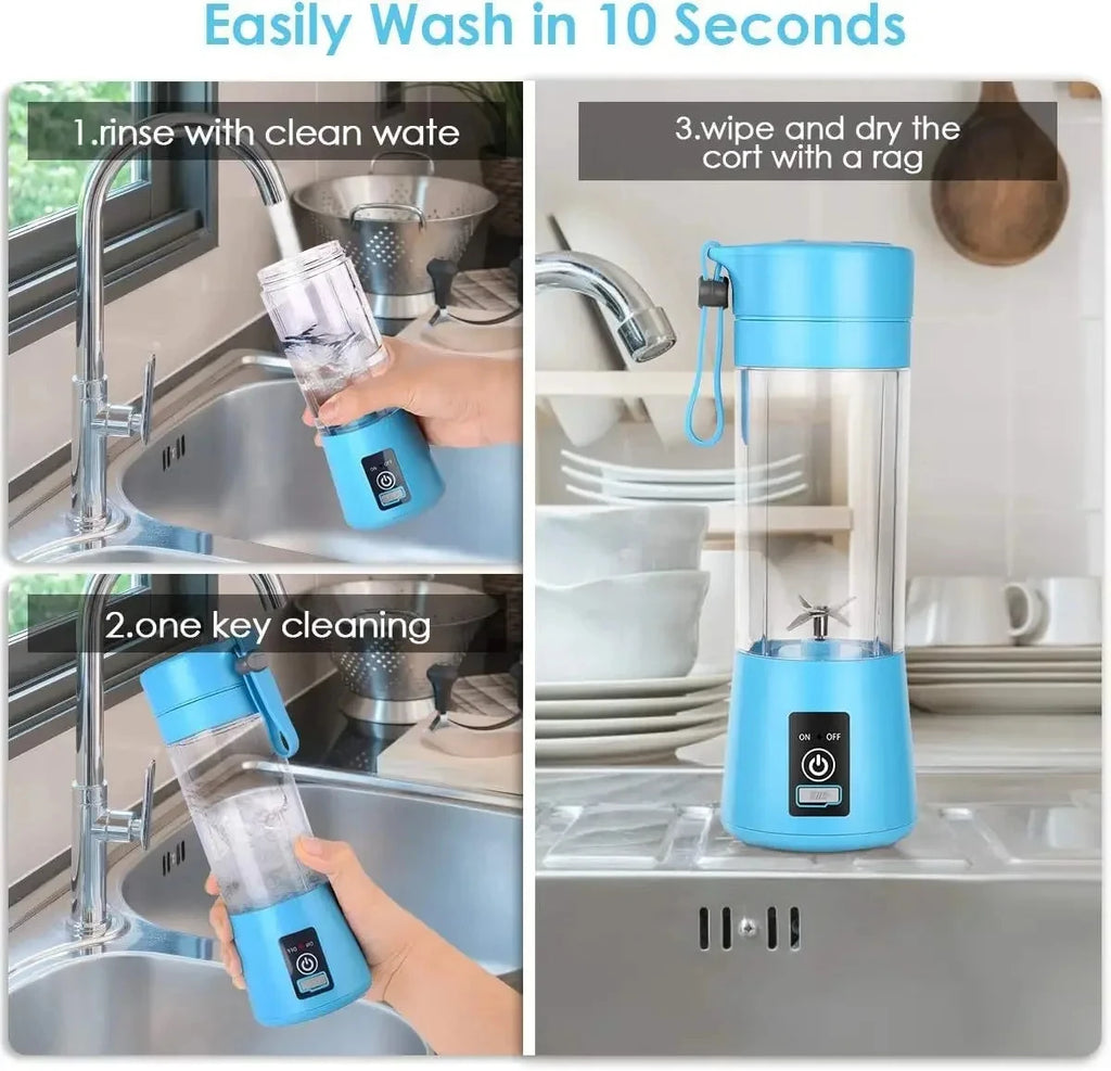 Nuevo exprimidor eléctrico portátil, mini licuadora recargable, batidora de frutas, máquina para hacer batidos para el hogar y la cocina