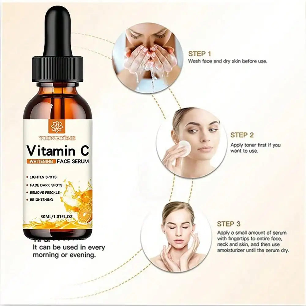 Vitamin C Facial Essence with Hyaluronic Acid – Brightening & Moisturizing Face Serum