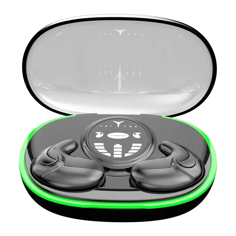 TWS Bluetooth 5.3 Invisible Sleep Earbuds – Wireless Waterproof Sports Headphones with Noise Reduction
