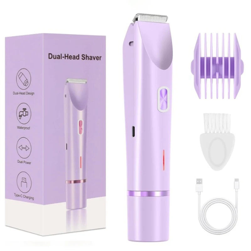 Women Electric Shaver – 2-in-1 Body Hair Remover & Bikini Trimmer for Legs, Underarm & Sensitive Areas