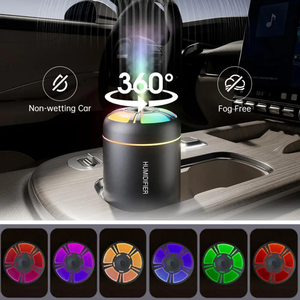Diffuseur d'arômes et humidificateur USB 180 ml – Brumisateur d'huiles essentielles avec lumières d'ambiance colorées