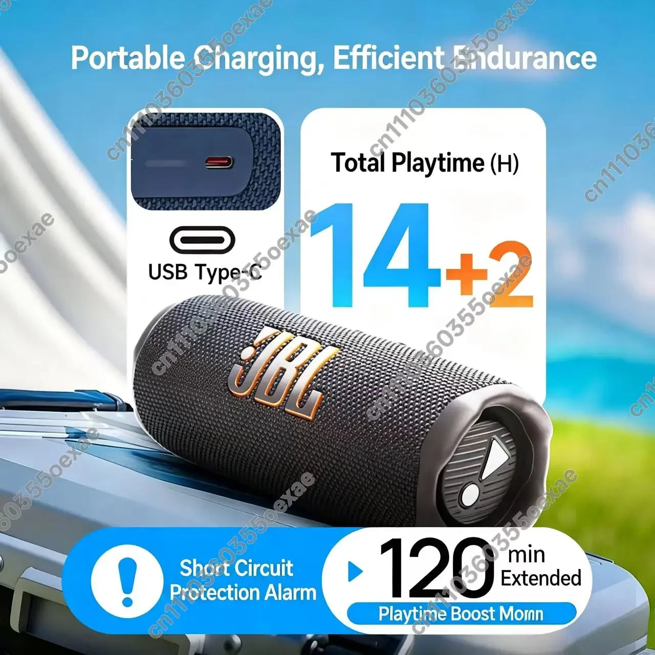 Portable Waterproof Bluetooth Speaker – Deep Bass Outdoor Wireless Speaker