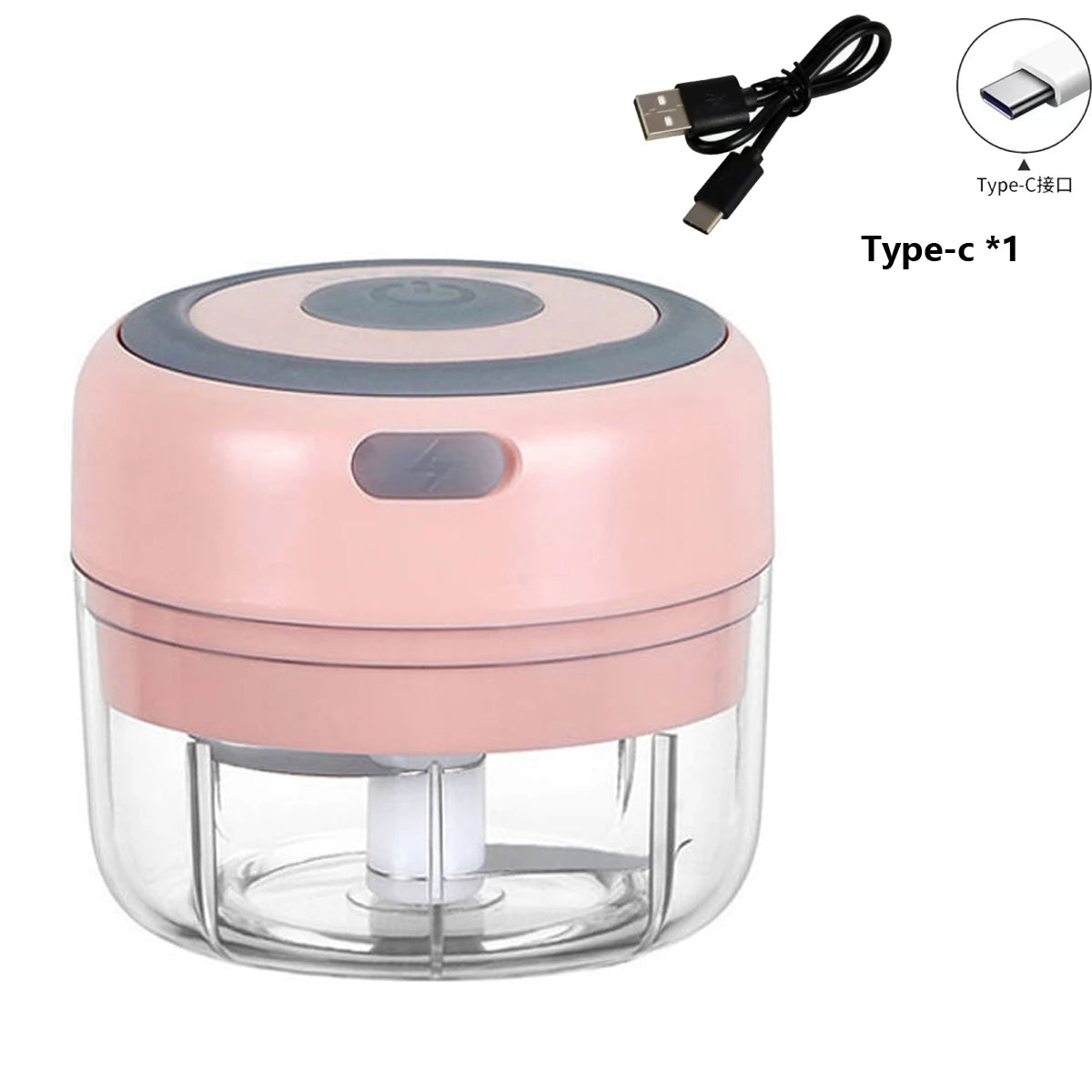 Mini picadora eléctrica de ajos de 100ml/250ml - Machacador USB recargable con potente batería de litio, fácil de usar para carne