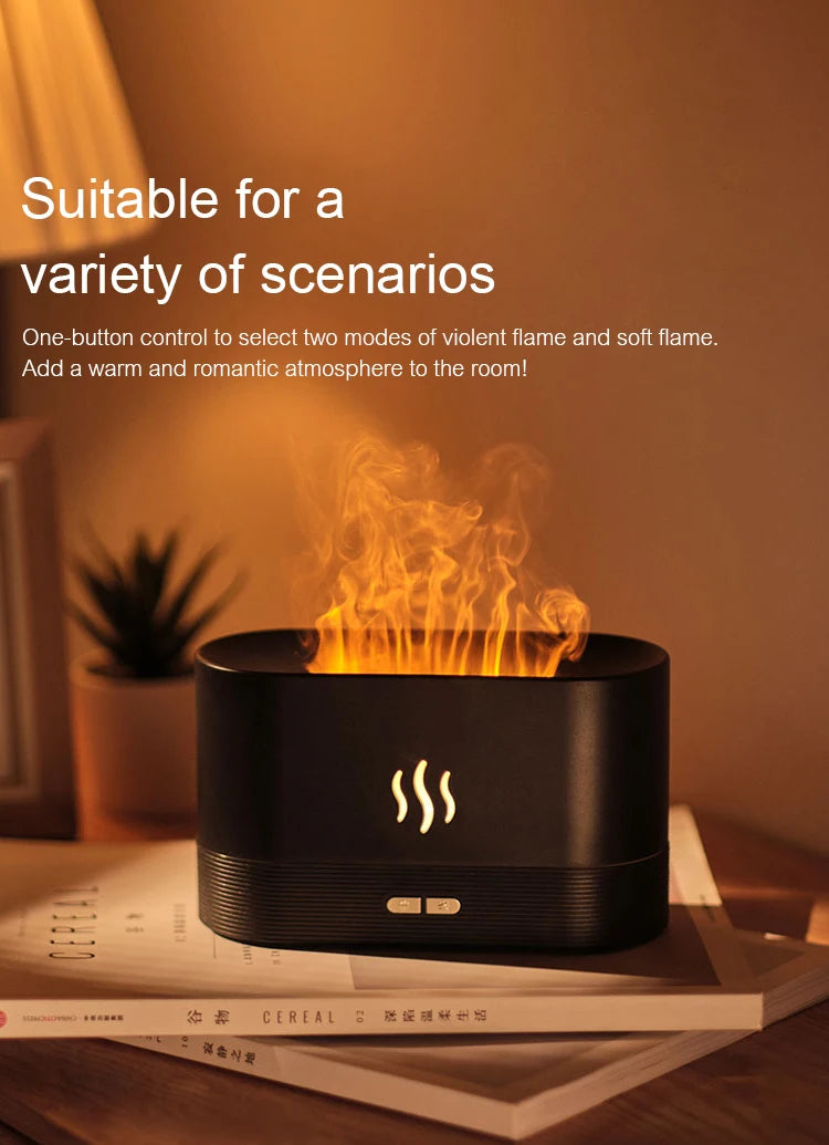 Flame Aroma Diffuser & Cool Mist Humidifier — 180ml