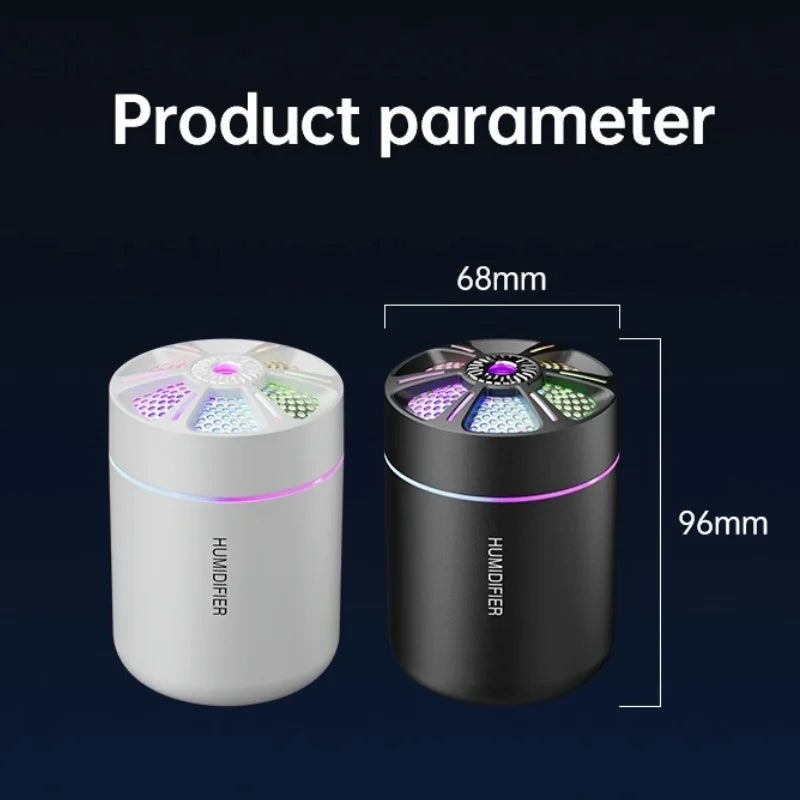 Powerful and Efficient Air Humidifier 180ML Aromatherapy Aroma Diffuser Essential Oil with Colorful Lights for Home Car Bedroom