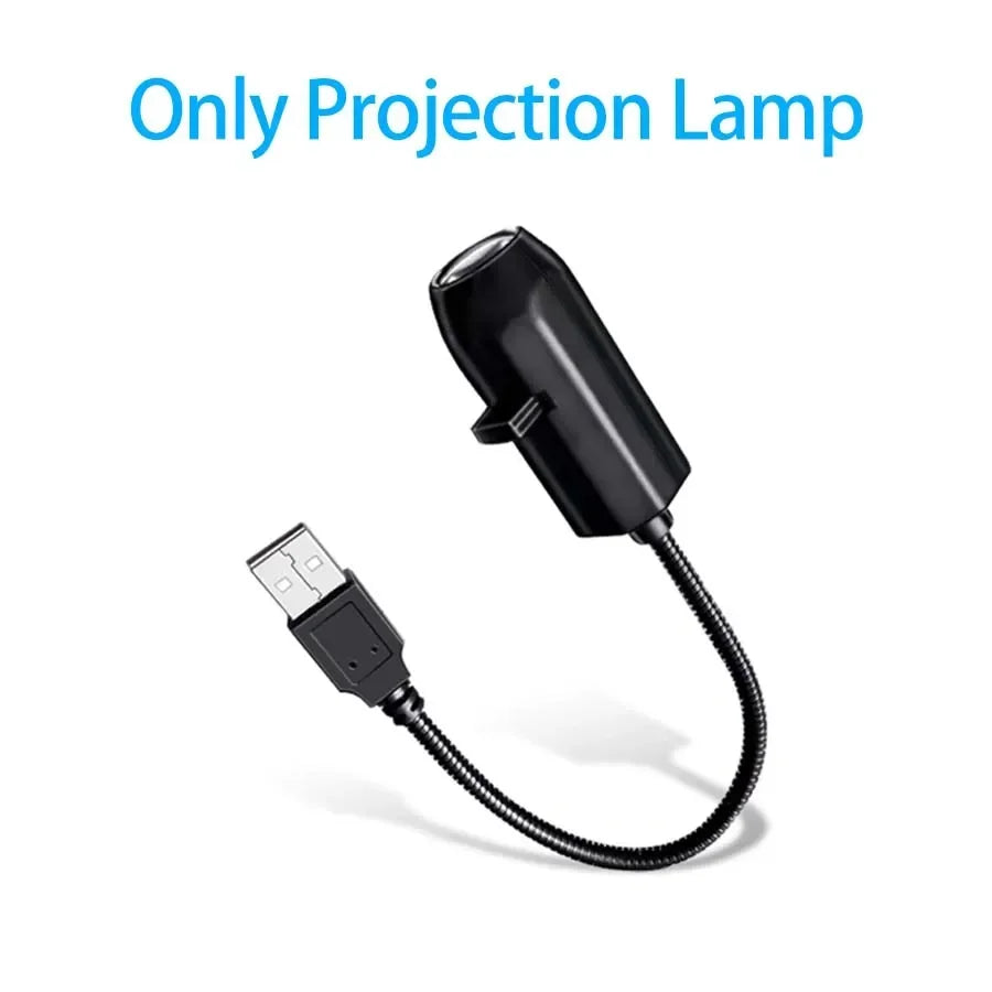 Lampe projecteur planétaire à connexion USB directe et diapositives de projection – Éclairage d'ambiance LED pour Halloween et Noël